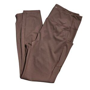 NWOT | High-Rise Performance Leggings | Dual Side Pockets | Brown | Size XL